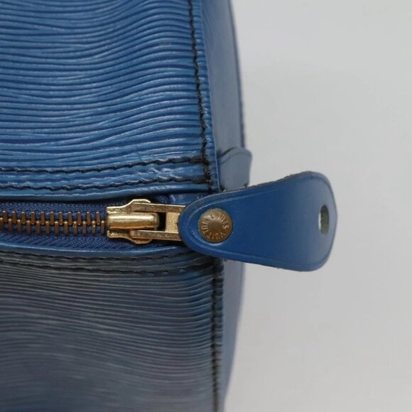 LOUIS VUITTON Epi Speedy 40 Hand Bag Toledo Blue - Picture 10 of 15